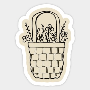 Flower Basket Sticker